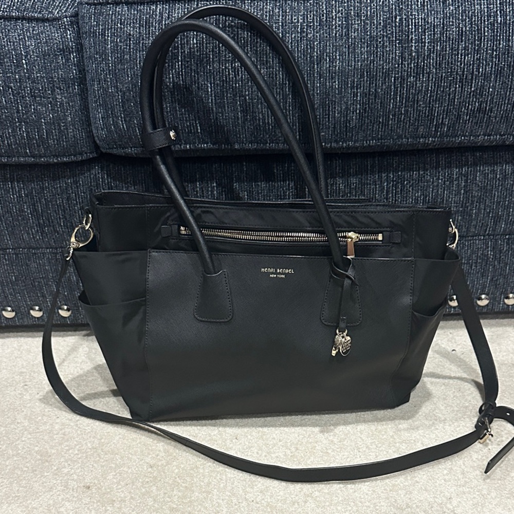 Black Tote-style Diaper Bag